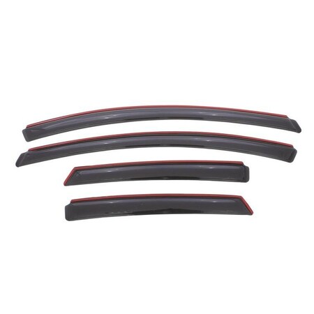Ventshade Rainguards, Aerodynamic Design, In-Channel, Smoke, Acrylic, Set Of 4 194373