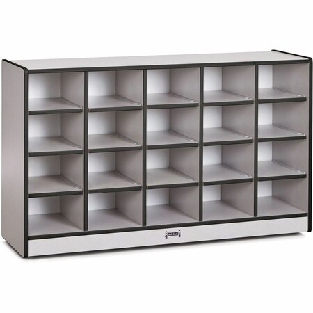 Jonti-Craft Rainbow Accents 20 Cubbie-Tray Mobile Storage, without Trays, Black 0420JCWW180