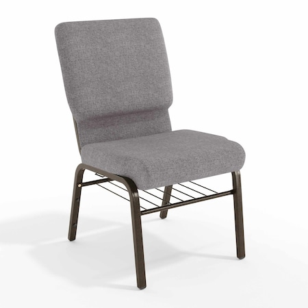 Flash Furniture Gray Fabric Church Chair, PK4 4-XU-CH-60096-BEIJING-GY-BAS-GG