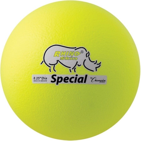 Champion Sports Champion Sports RS85NYL 8.5 in. Rhino Skin Ball; Neon Yellow RS85NYL