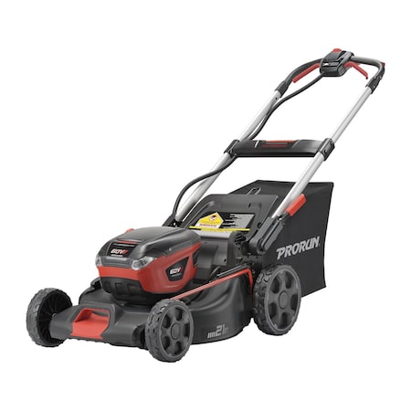 Prorun 60V 21-in. Steel Deck Cordless Self-Propelled Lawn Mower with 5.0 Ah Battery and Charger PLM16021SP