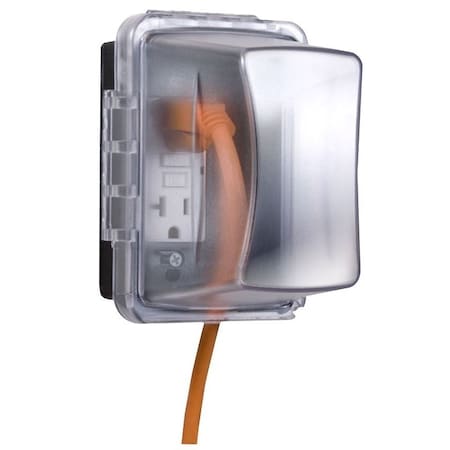 Hubbell Taymac Electrical Box Cover, 4 in W, 1-Gang, Polycarbonate, Clear MM710C