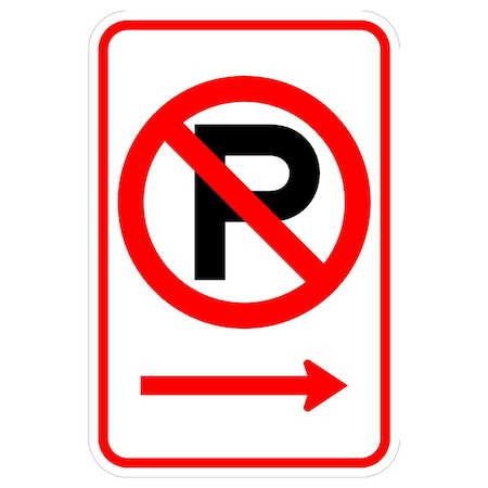 Sign Solutions Usa Parking Sign, 12 in W, Aluminum Sign, White DCS06DWT1218CUS00151