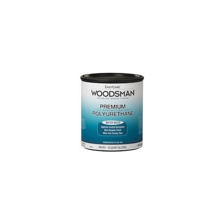 True Value Woodsman Fast Dry Protective Polyurethane Wood Finish, Interior, Water Base, Clear Gloss, Qt. WV50-QT
