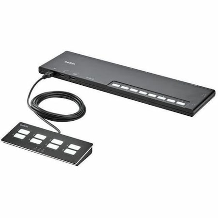 Belkin 8-Port Dual Head Base Modular Secure KVM Switch PP4.0 W/Remote F1DN208MOD-BA-4