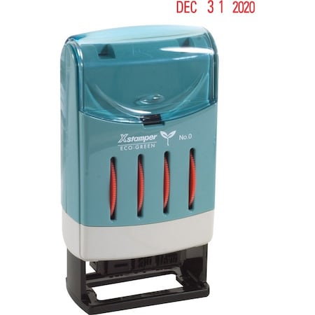 Shachihata Xstamper VersaDater Pre-Inked Message/Date Stamp, FAX'D/PAID/REC'D, 3/16" x 1", Red 51111