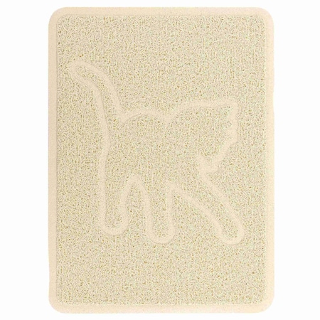 Gibson Everyday Pet Elements 18.5 x 13.78 Inch Cat Silhouette Placemat in Tan 119898.01