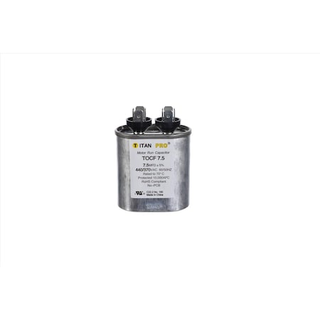 Titan Pro 7.5 MFD 440 V Oval Run Capacitor TOCF7.5