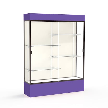 Ghent Lighted Floor Display Case 60x80x16, Plaque, Bronze 3175PB-BZ-PE