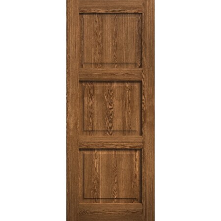 Sartodoors Slab Door Panel 30 x 80 inches, Ego 5010 Cognac Oak Veneer, Wood Veneer Doors, Pocket Closet Slid EGO5010S-DKO-30