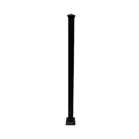 Nuvo Iron 2''x2''x38'' Steel Railing Level Post DSRP2238-B