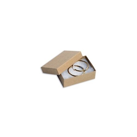 Bubblefast 100-3 1/16 x 2 1/8 x 1'' Kraft Jewelry Boxes, 100PK BFJB321K