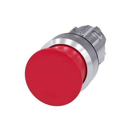 Siemens Mushroom pushbutton, 22 mm, round, metal, shiny, red, 30 mm 3SU1050-1AD20-0AA0-ZY10