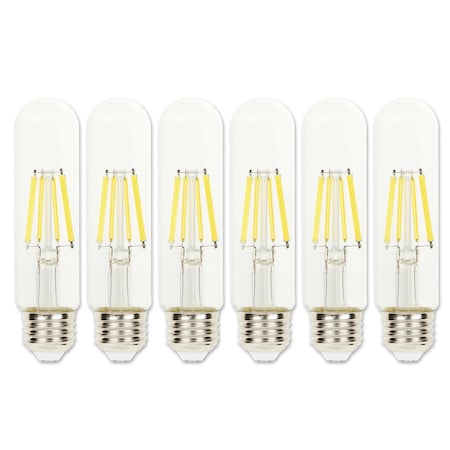 Westinghouse 8W 100W Eq. Clear T10 Dimmable Filament LED Light Bulb, Medium Base, 6PK 5342020