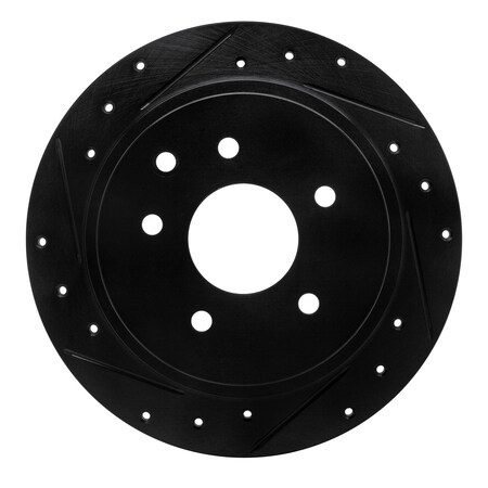 Dynamic Friction Co DFC Brake Rotor - Drilled and Slotted - Black 633-67050L