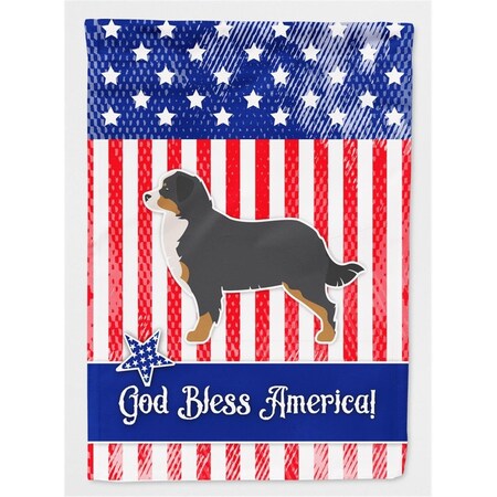 Carolines Treasures USA Patriotic Bernese Mountain Dog Flag Canvas House Size BB3319CHF