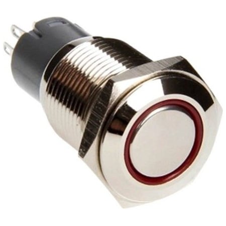 Race Sport 16Mm Flush Mount Pre-Wired Led 2-Position Switch (Red) (Each) RS-2P16MM-LEDR