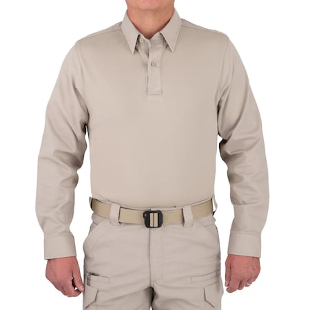 First Tactical Long Sleeve Shirt, 35% Cotton, 65% Polyester, Button, 0 Pocket(s), Khaki, 3XL 111015