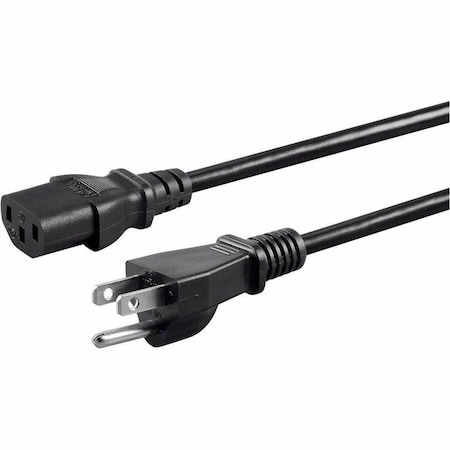 Monoprice Power Cord - NEMA 5-15P to IEC 60320 C13_ 18AWG_ 10A/1250W_ 3-Prong_ Black_ 4ft 27291