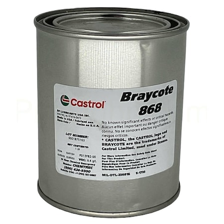 Castrol Braycote 868, 12X1lb MIL-DTL-25681F 15B277