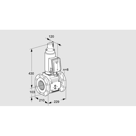 Honeywell Kromschroder VLV, SOLND, SZ 8, 4 ANSI FLG, VAS8T100A05LW KS88203853