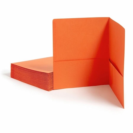 Smead Two-Pocket Folder, Textured Paper, Orange, 25PK 87858