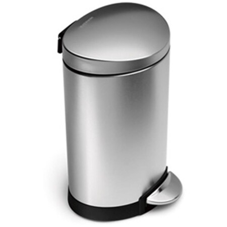 Simplehuman Mini Semi Round Step Can - 1.6 gal Brushed Stainless Steel CW1834