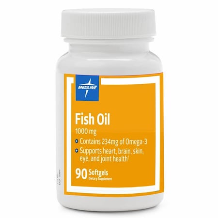 Medline Fish Oil Softgel, 1,000 mg, 90/Bottle OTCM00019H