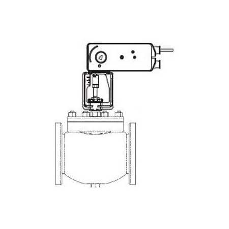 Schneider Electric VB: 4 in. 2W. Globe. FLG. UC. BR. 145 cv. 125 PSI. Act (MA61-7203): Elec. 2Pos. SR. NC. 24 VAC/VDC. VA-8223-596-5-14