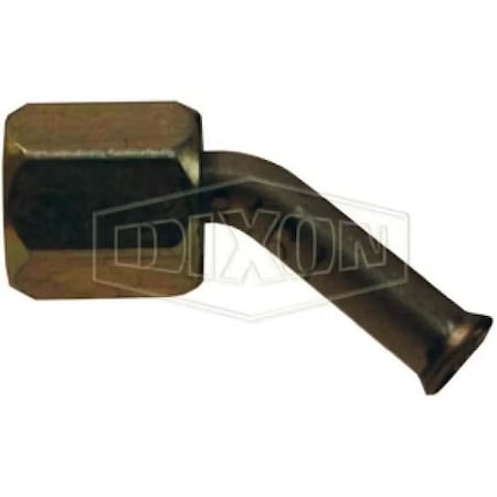 Dixon 45Deg Hose Elbow, 3/4-16 x 1/2 in, 37Deg Female SAE/JIC x Weld FMF500-45