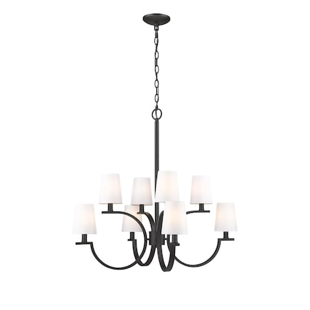 Z-Lite Cordelia Matte Black 8 Light Chandelier 2016-8MB