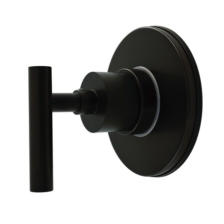 Kingston Brass Single-Handle Six-Way Diverter Valve with Round Trim Kit, Matte Black KS4030CML