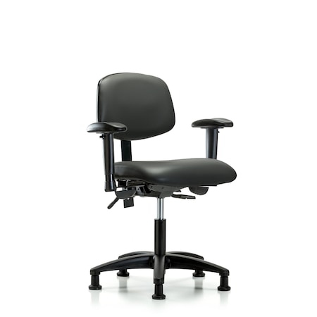 Blue Ridge Ergonomics Vinyl Chair, Vinyl, Adjustable Arms BR-VDHCH-RG-T0-A1-RG-8823