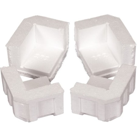Box Packaging Foam Corners 4-7/8L x 4W x 3-1/4H White 320/Pack PF202