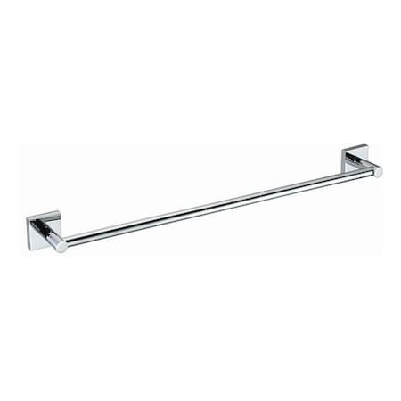 Pamex 24in x 5/8in Vina Collection Towel Bar Set with Square Roses Bright Chrome Finish BC14CP15824