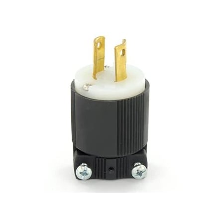 Leviton Straight Blade Plug, L2-20P, 20 A, 250V AC, 2 Pole, Screw Terminals, Grounded 7102-NP