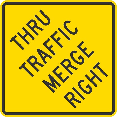 Lyle Thru Traffic Merge Right, 30x30, Diamond Grade, Orange G-15021-DG_30x30