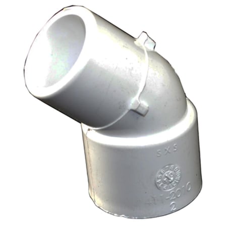 Waterway Plastics 45 deg 1 in. Socket 1 in.Spigot Street Elbow WW4112020
