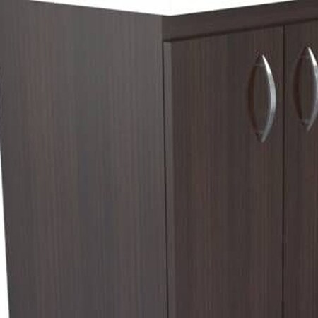 Homeroots 18" Espresso Wood Freestanding Bathroom Vanity With White Sink 249853