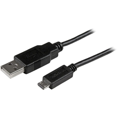 Startech.Com 3 ft Mobile Charge Sync USB to Slim Micro USB Cable for Smartphones and Tablets - A to Micro B USBAUB3BK