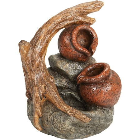 Best Garden 7'' W. x 11'' H. x 8.7'' L. Resin Bowl Tabletop Fountain WXF04337