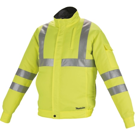 Makita Cordless High Visibility Fan Jacket, Jac DFJ214Z2XL