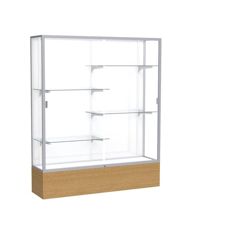 Ghent Floor Display Case 60x72x16, White, Satin 2075WB-SN-AK