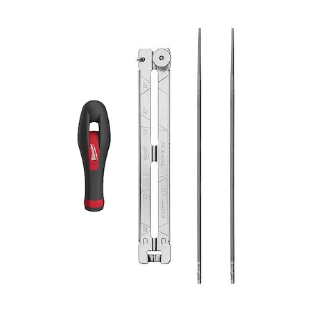 Milwaukee Tool Hand File Set, 8 in L, 5/32" dia. 49-16-2881