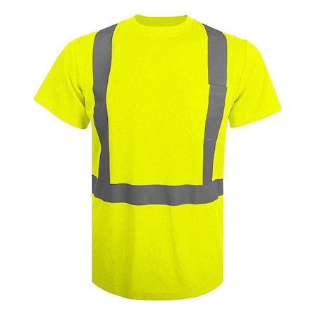 Condor Hi-Vis T-Shirt, 2, R, Polyester, Yellow, S 857FV3