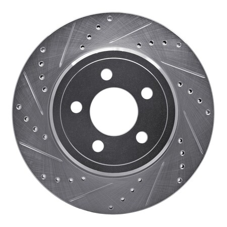 Dynamic Friction Co DFC Brake Rotor - Drilled and Slotted - Silver 631-39018L