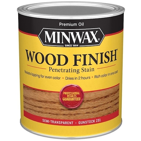 Minwax 700454444 Wood Stain, Gunstock, Liquid, 1 qt, Can 70045000