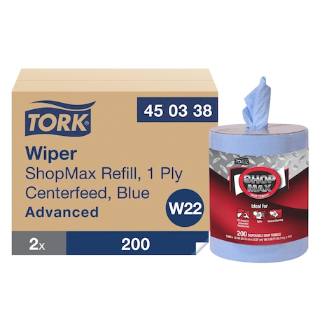 Tork Dry Wipe, Heavy, Blue, PK2 450338
