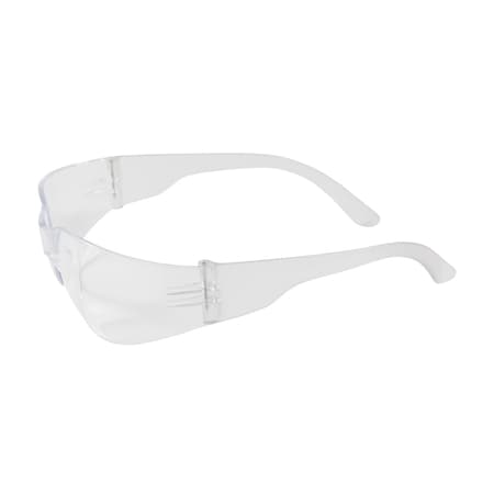 Bouton Optical Rimless Safety Glasses with Clear Temple and Clear Lens 250-01-0980