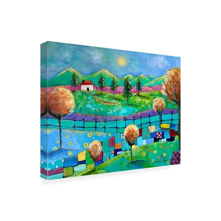 Trademark Fine Art Outdoor Canvas Art - Karrie Evenson 'Mountain View' Wall Art for Patios, or Gardens GRL00699-OC1419WR